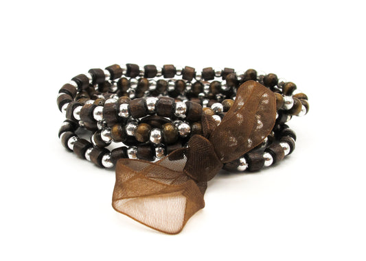 Jazlynn- Wood bead bracelet