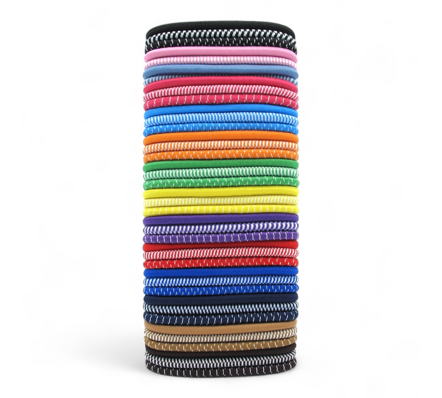 Vivian- 80-Pak 4MM no metal high quality Hair Elastics - Many Asst Styles & Colors