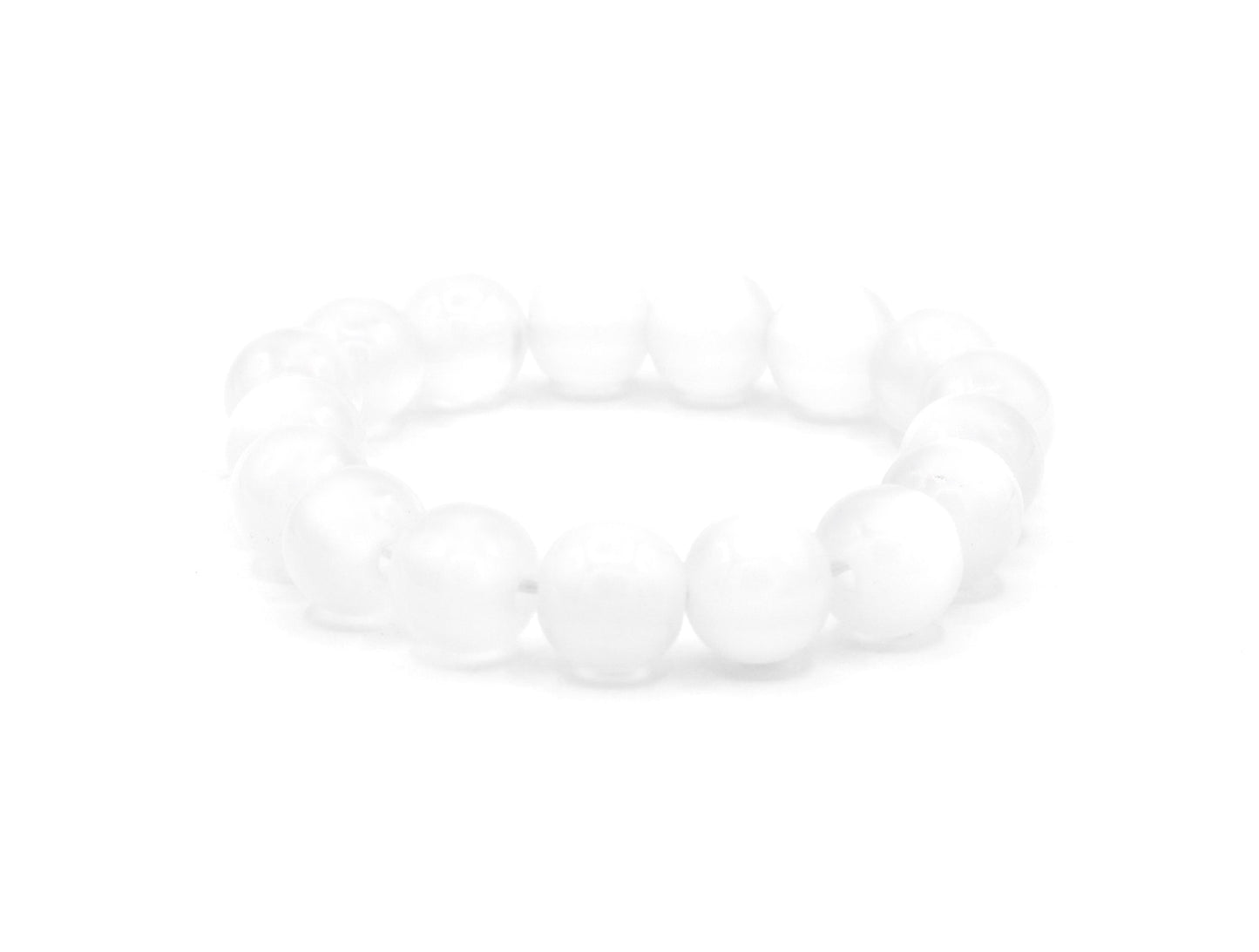 Joslyn - Iridescent Pearly 12mm Bead Bracelet