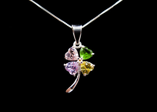 Milah- Cubic Zirconia pendant on a sterling silver chain