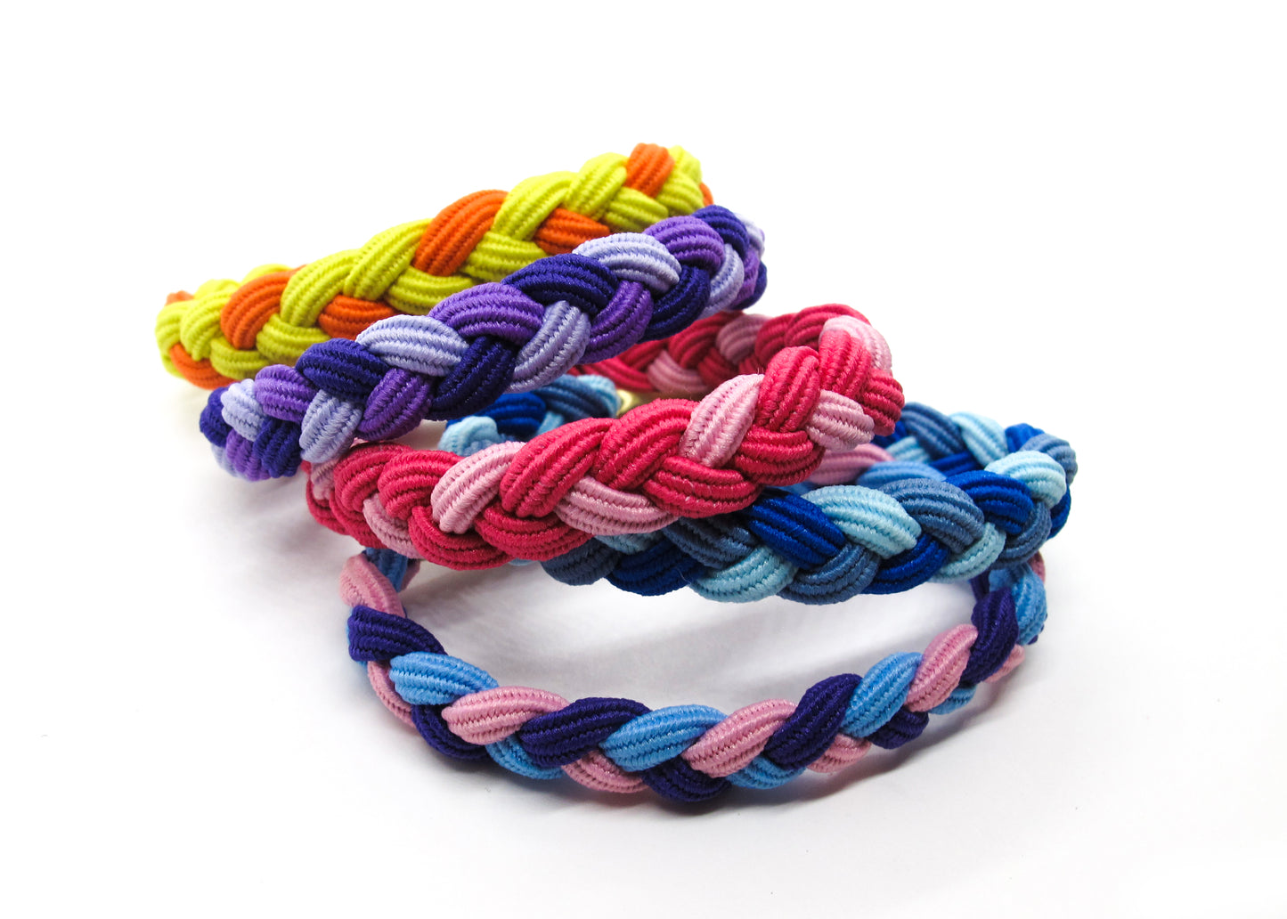 Elia- Braided multicolor hair elastics