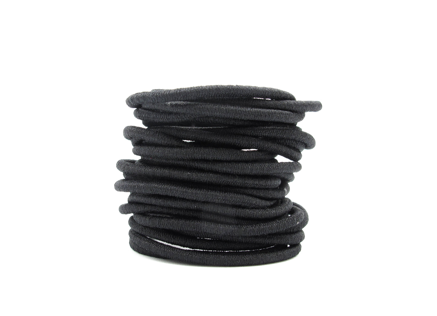 Elin - 48-Pak Thin black hair elastics
