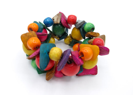 Joyce- Wood bead bracelet