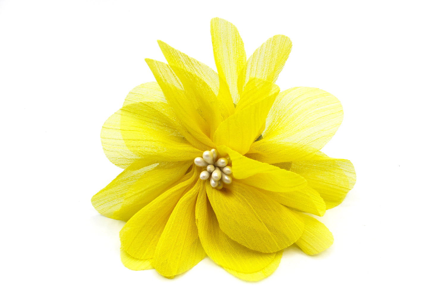 Francisca - Fabric flowers with hair clip and black hair elastic