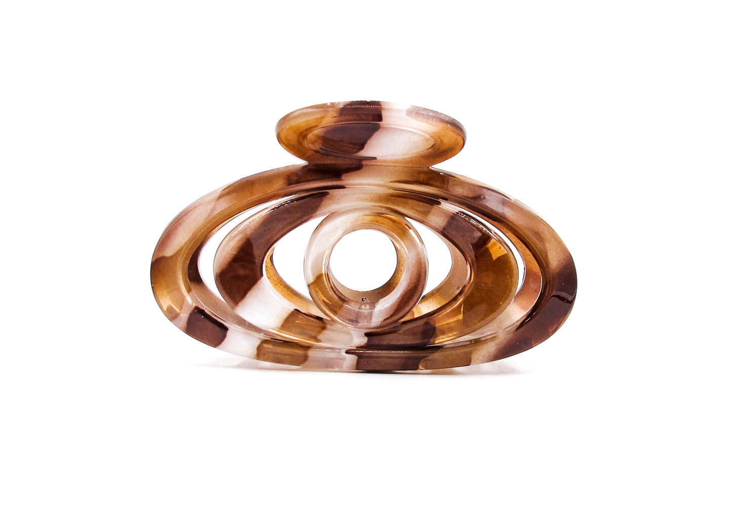 Cambria - 3-Tone Large Oval Shape Claw Clip, Asst Colors