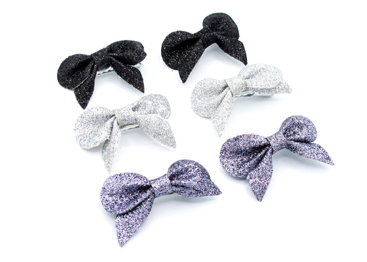 Catherine- Small glitter bow clips