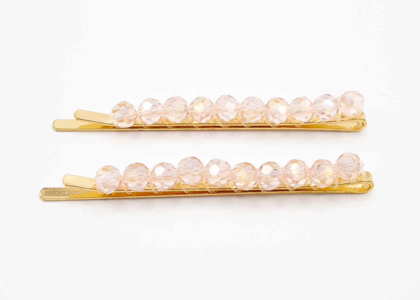 Aria- Gold Hairpin with Small Acrylic beads