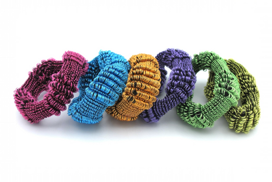 Evie - 6-Pak Ribbed Thick Plushy Ponytailers