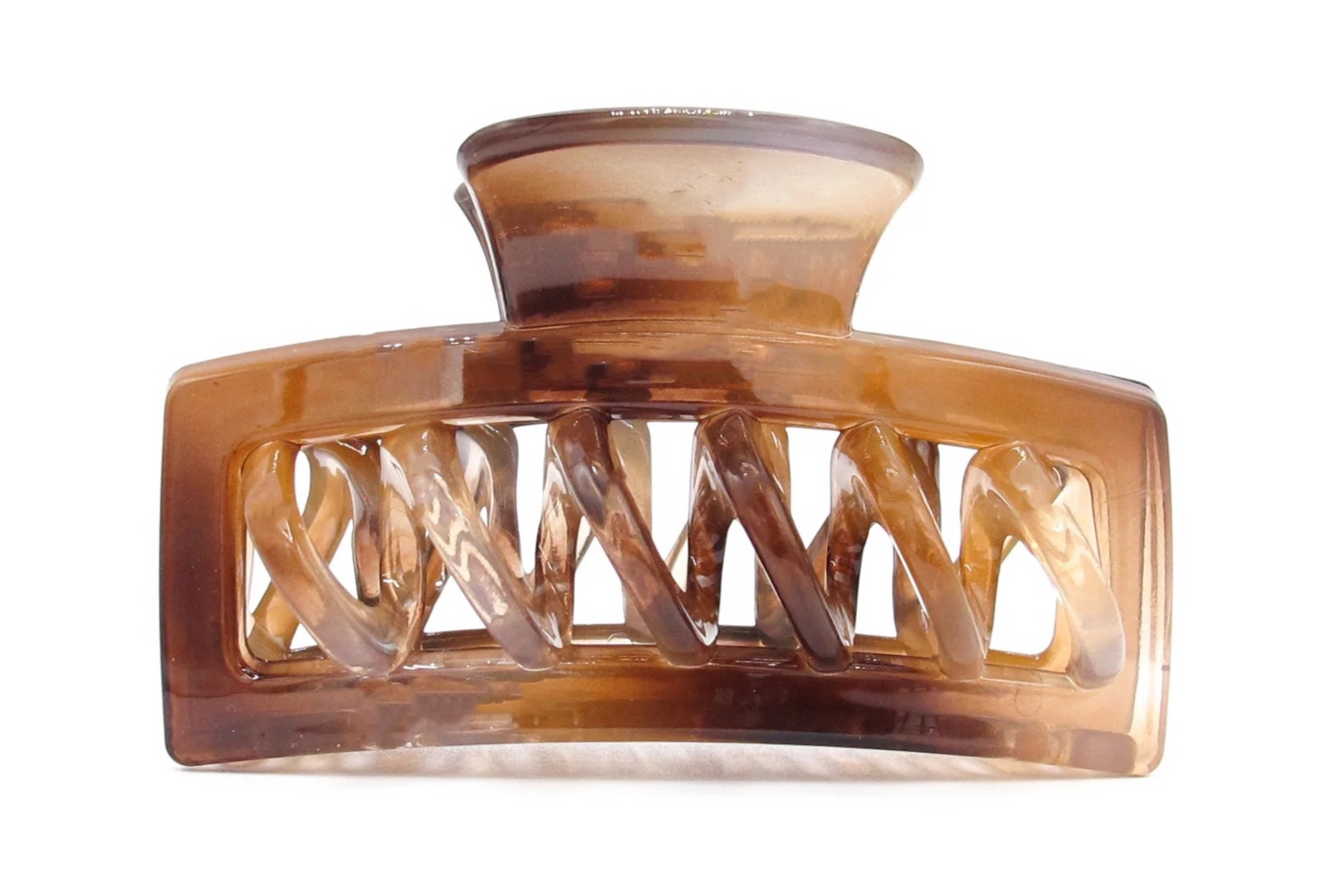 Chelsea- Rectangular Claw Clip With Spiral Design