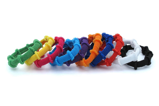 Eliza - 10-Pak Soft Stretch Ribbed Ponytailers, Asst Solid Colors