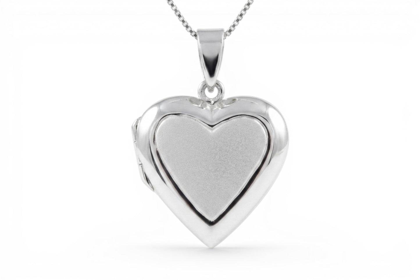 Gianna- Sterling Silver 2-Tone Locket on a Sterling Silver chain