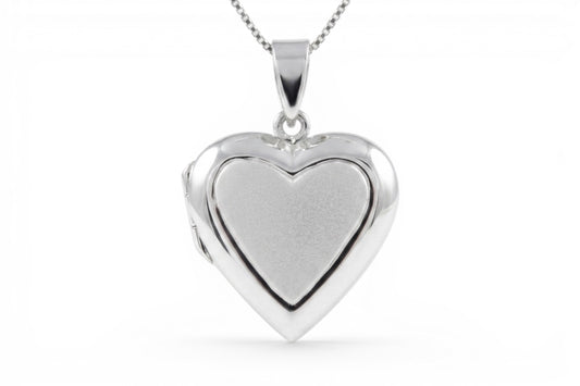 Gianna- Sterling Silver 2-Tone Locket on a Sterling Silver chain
