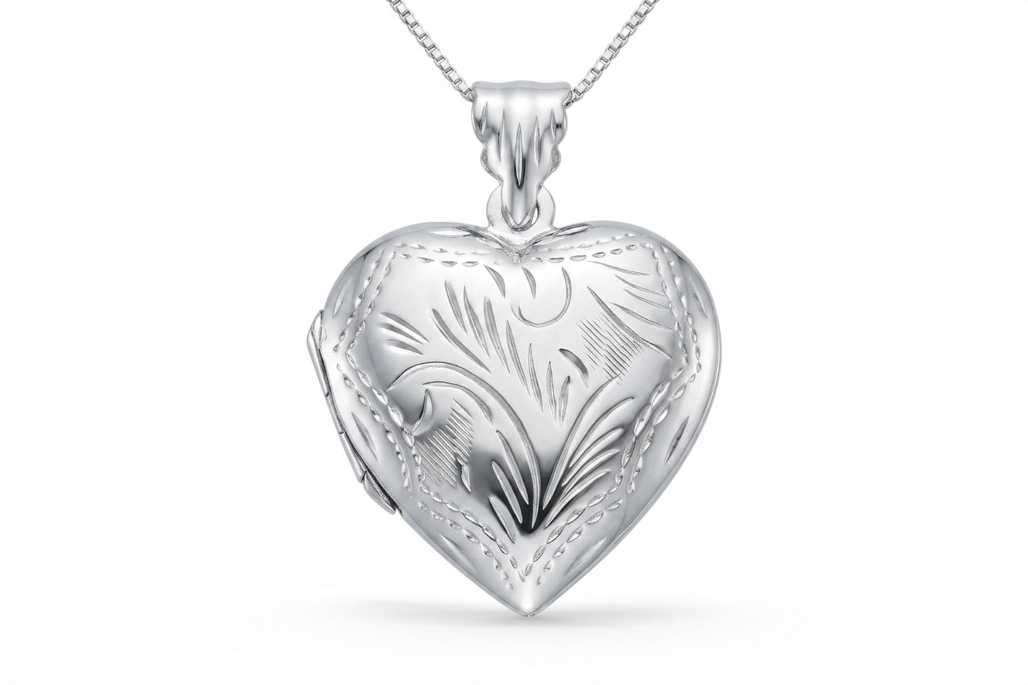Rosalie - Sterling Silver Engraved Vintage Locket on a Sterling Silver chain