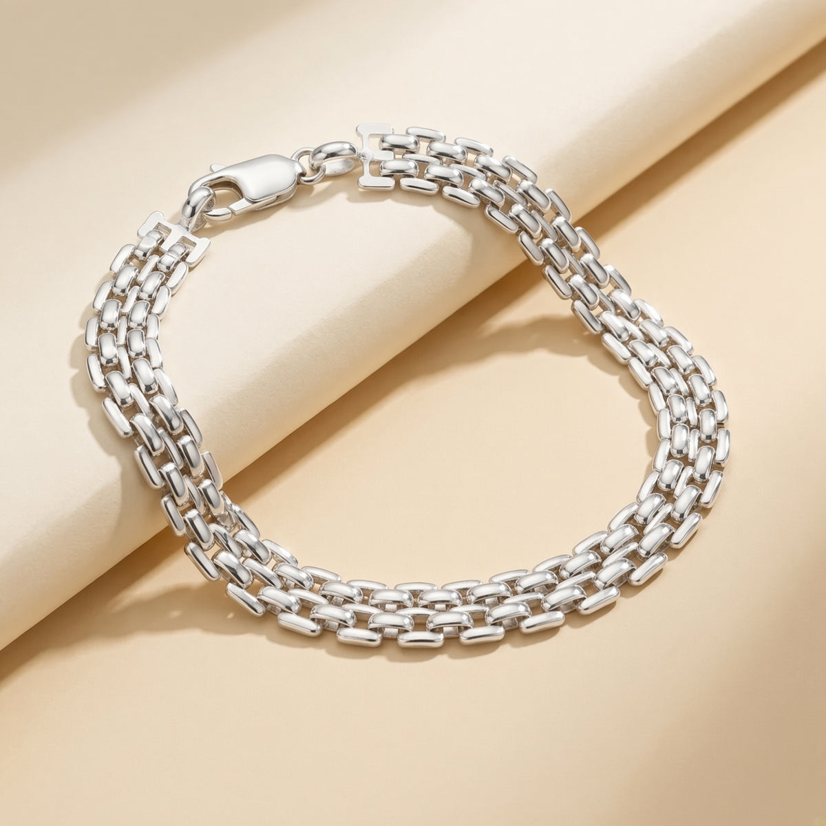 Vale - Sterling Silver .925  5-Row Link Bracelet