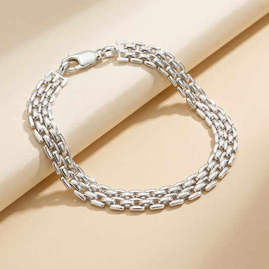 Vale - Sterling Silver .925  5-Row Link Bracelet