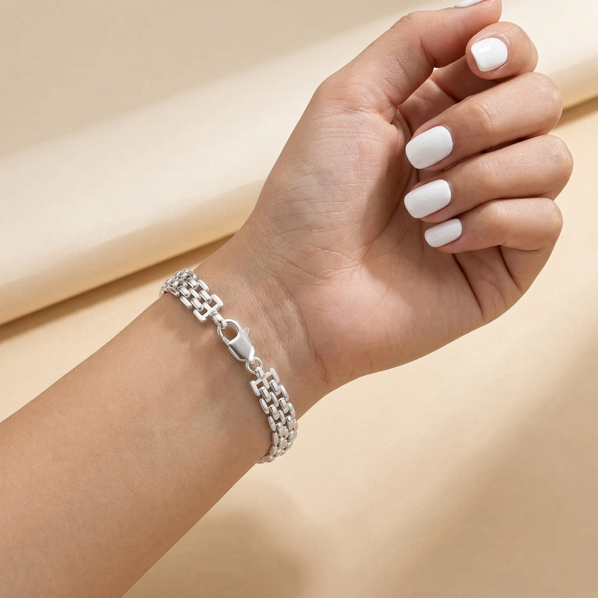 Vale - Sterling Silver .925  5-Row Link Bracelet
