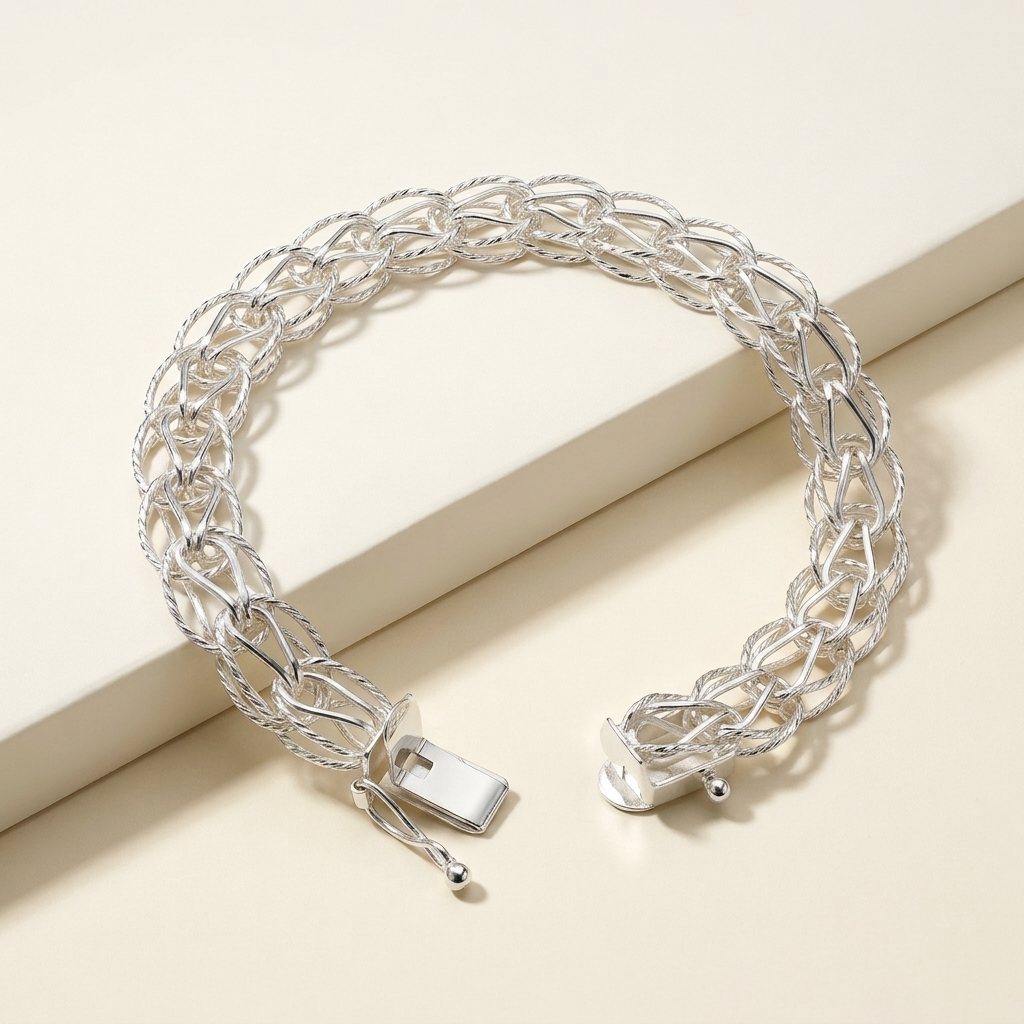 Ariella - Sterling Silver .925 Vintage Mesh Design Bracelet - Brand New!