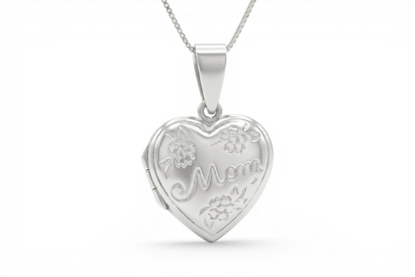Mirabelle- Sterling Silver "I Love You Mom" Locket on a Sterling Silver Chain