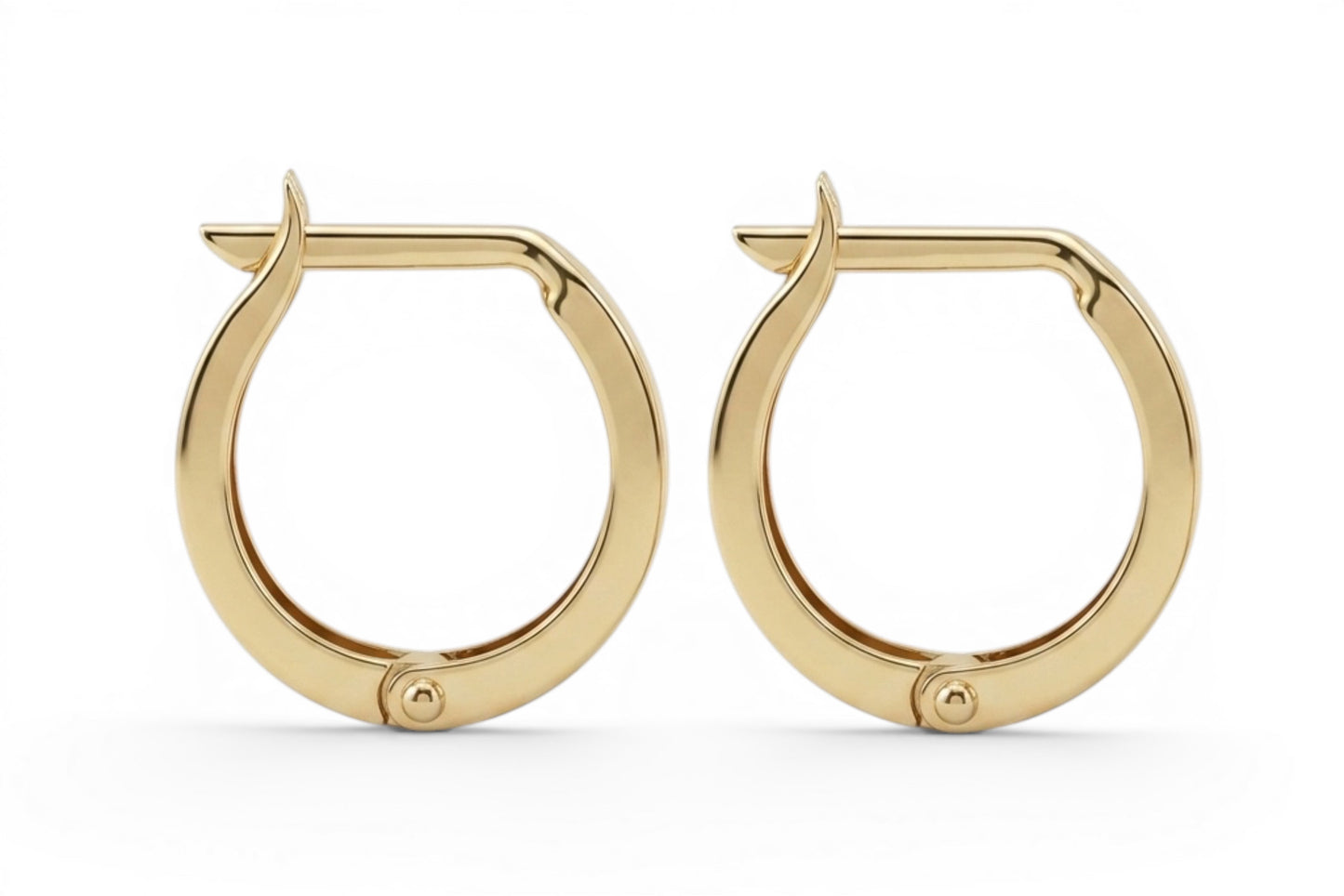 Sophie- 10KT Gold Dainty 13mm Huggie earrings