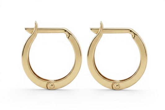 Sophie- 10KT Gold Dainty 13mm Huggie earrings
