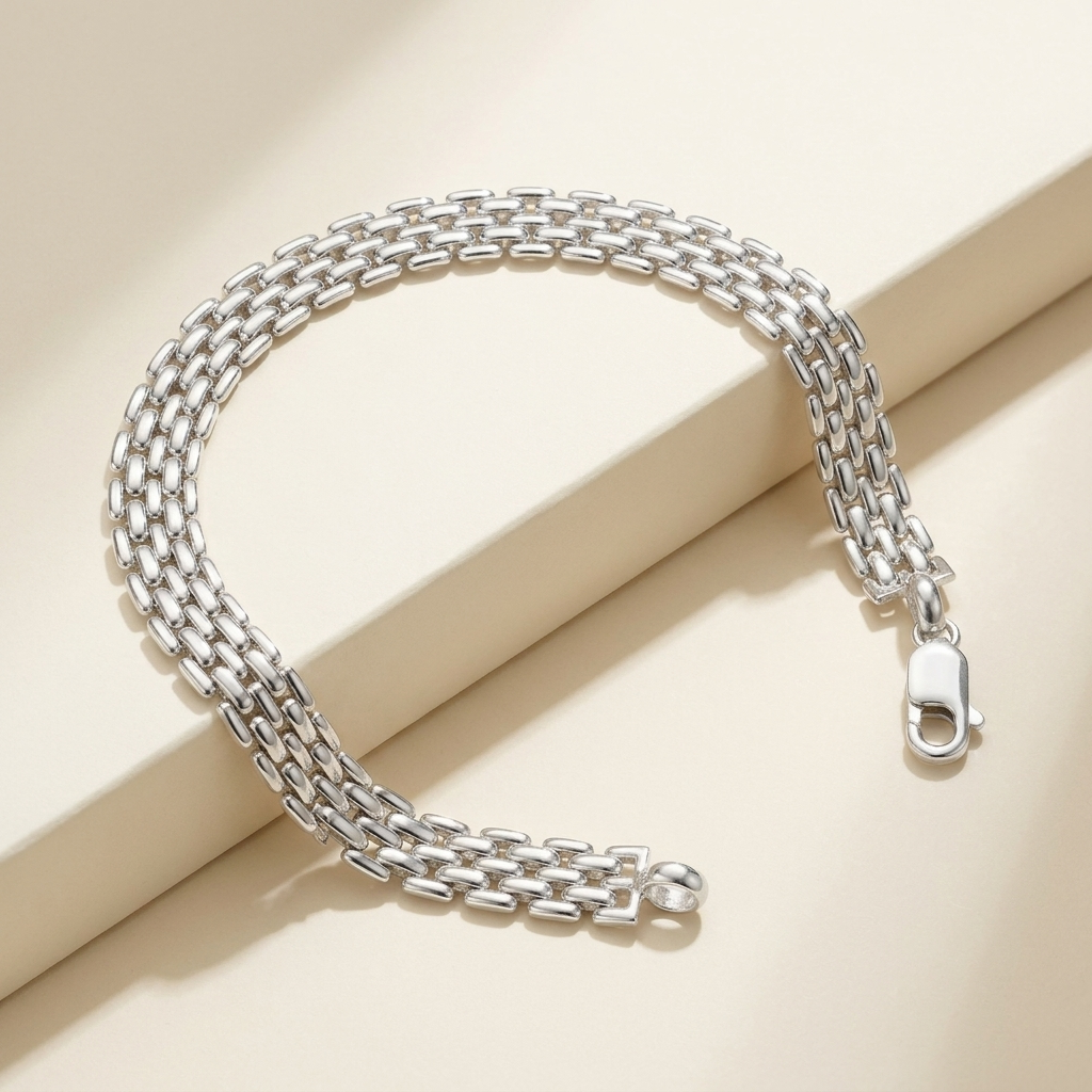 Vale - Sterling Silver .925 Vintage 5-Row Link Bracelet - Brand New!