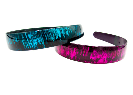 Hope- 2 pack Black + Asst Color Plastic Hairbands